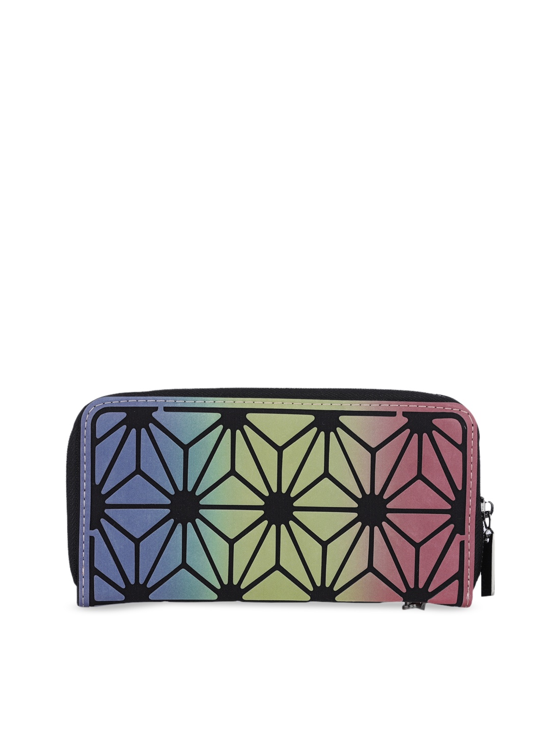 

BAOMI Women Assorted Geometric Range Zip Around Wallet
