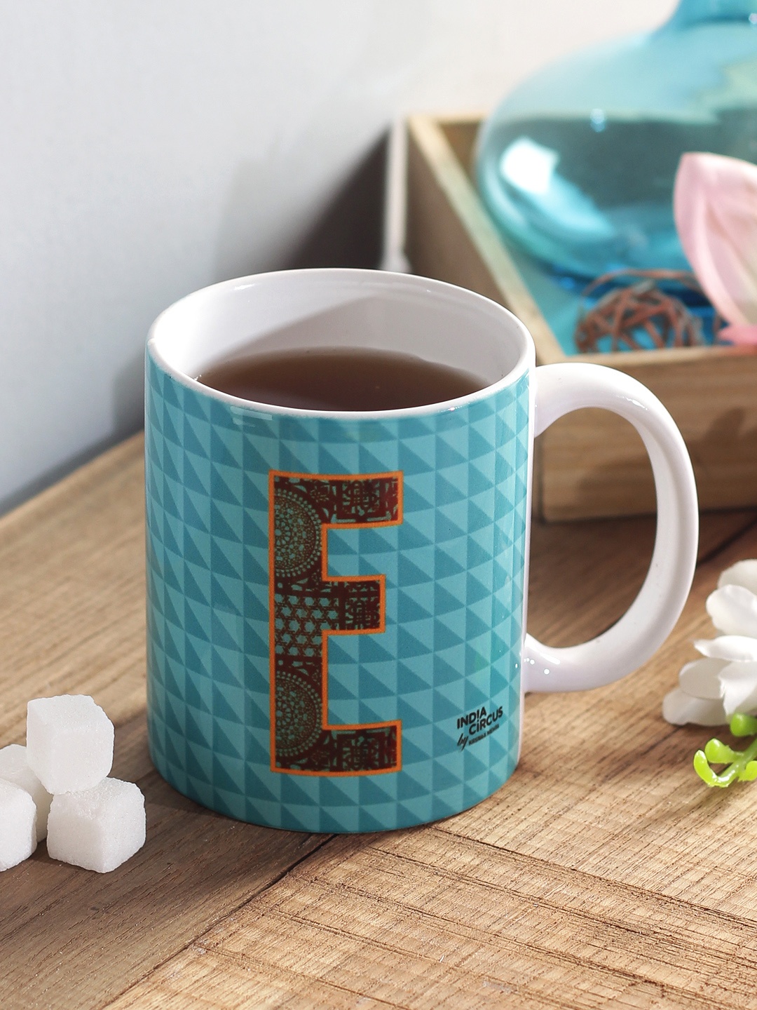 

India Circus by Krsnaa Mehta Turquoise Blue Printed Coffee Mug