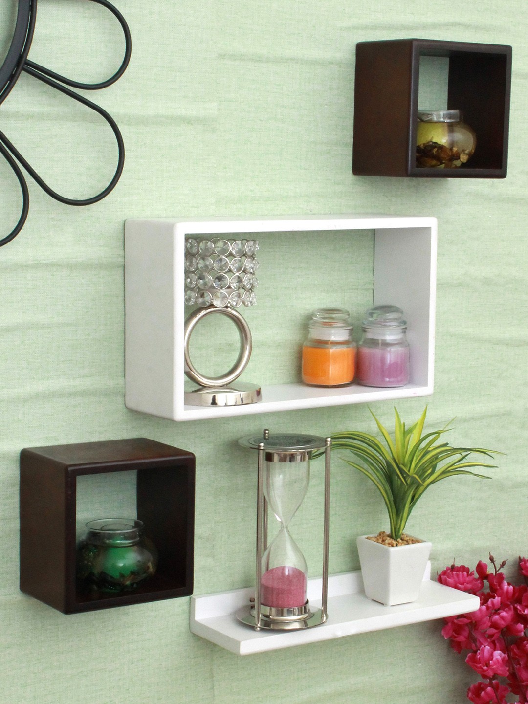 

Home Sparkle Set of 4 Wall Shelves, White