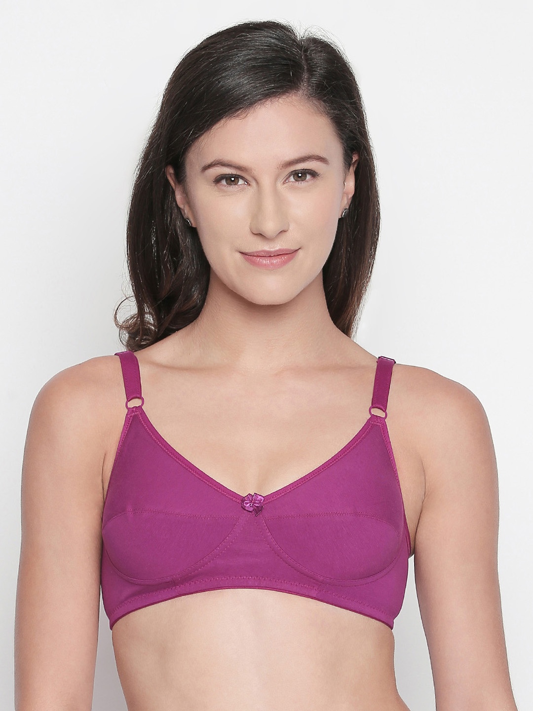 

Bodycare Pack of 2 Solid Non-Wired Non Padded Everyday Bras E6595WIWI, Purple