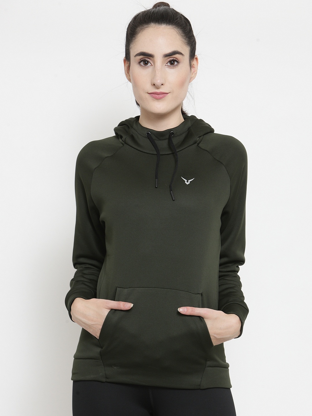 

Invincible Women Box Fleece Hoody, Olive
