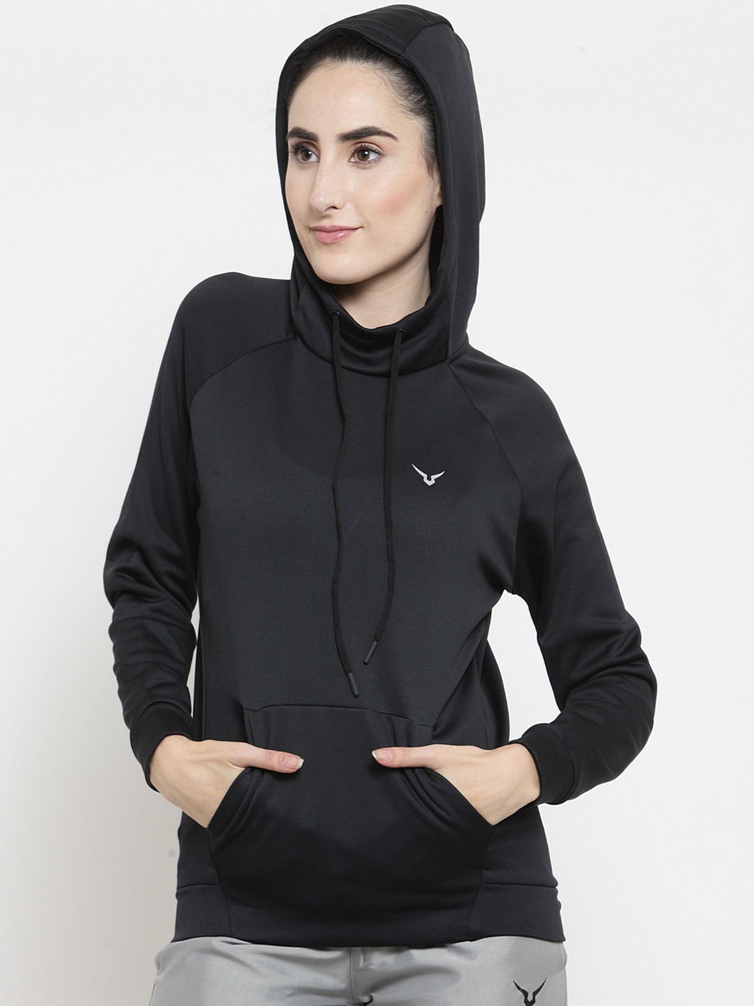 

Invincible Women Box Fleece Hoody, Black