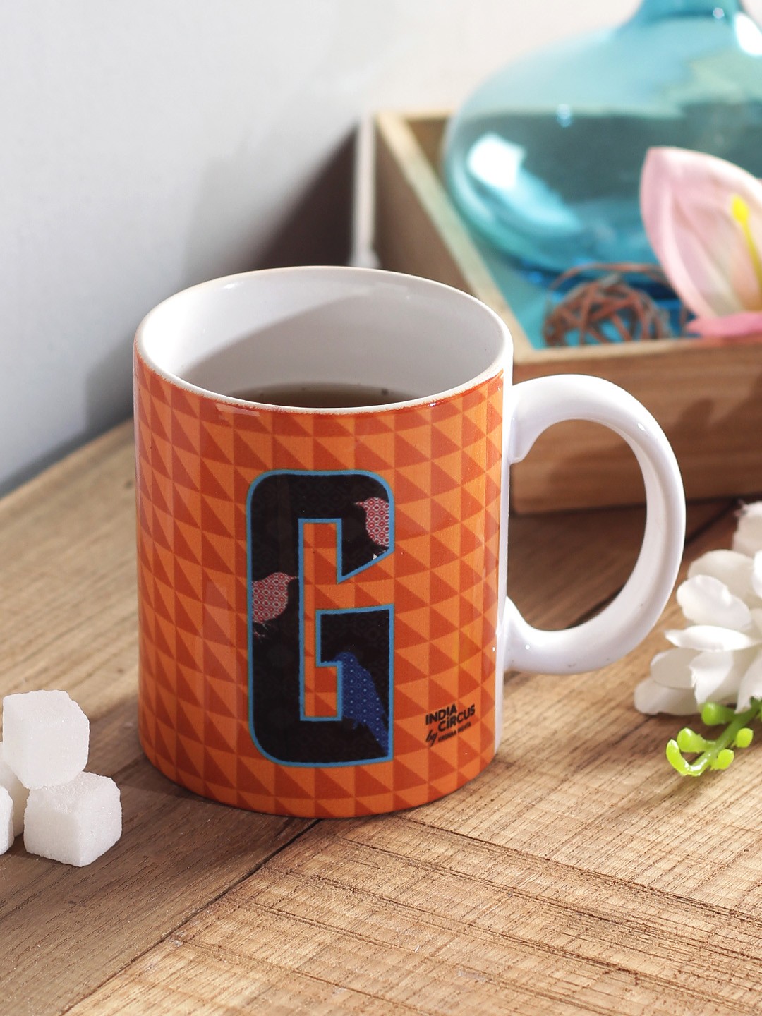 

India Circus by Krsnaa Mehta Orange Printed Coffee Mug