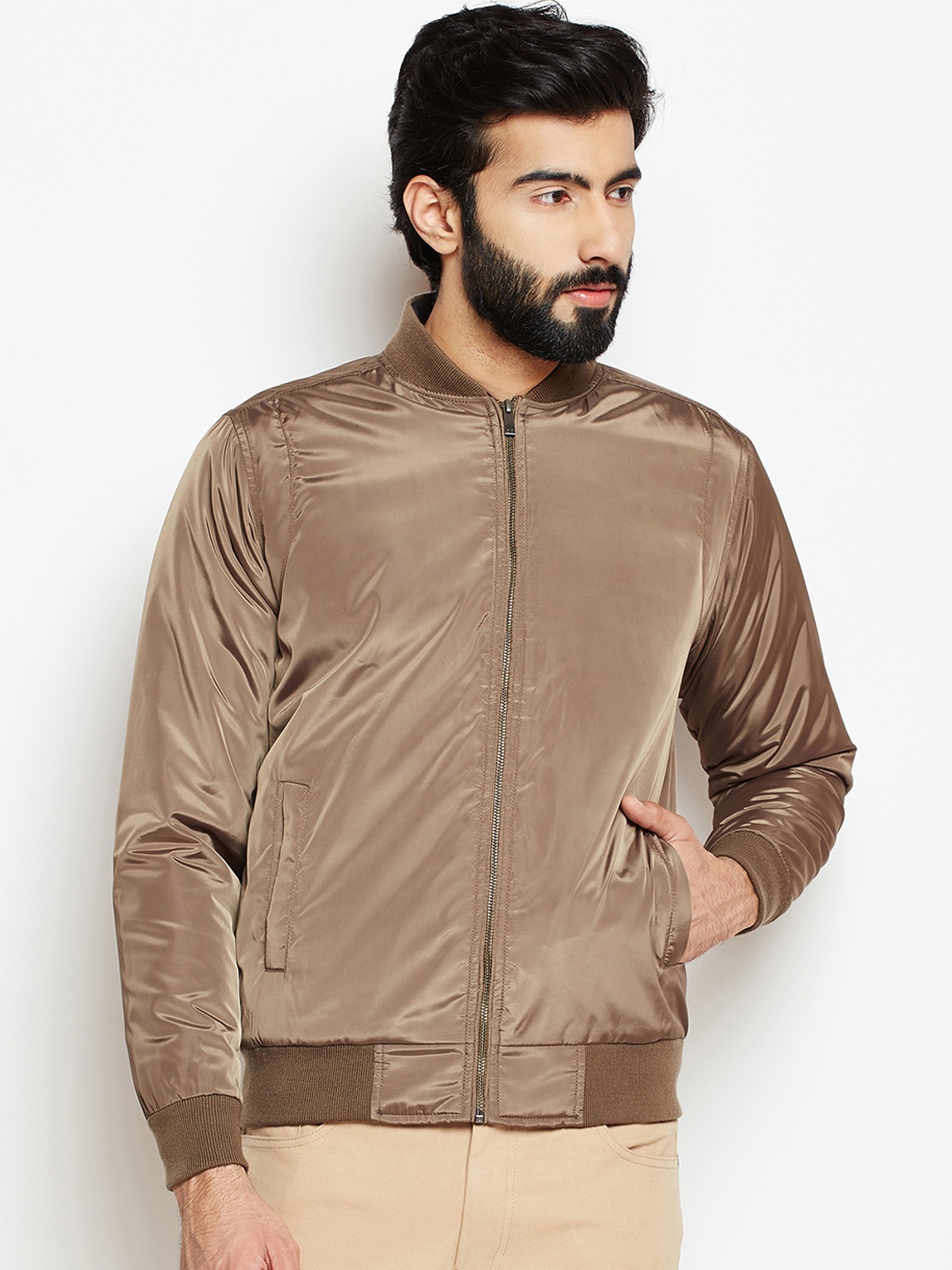 

Crimsoune Club Men Brown Solid Bomber