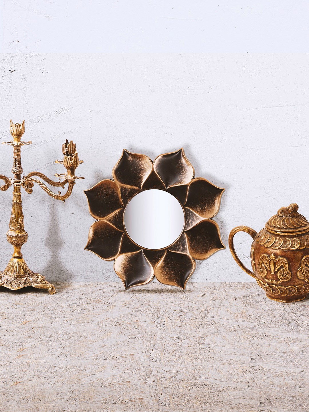 

Art Street Copper-Toned Plastic Wall Mirror