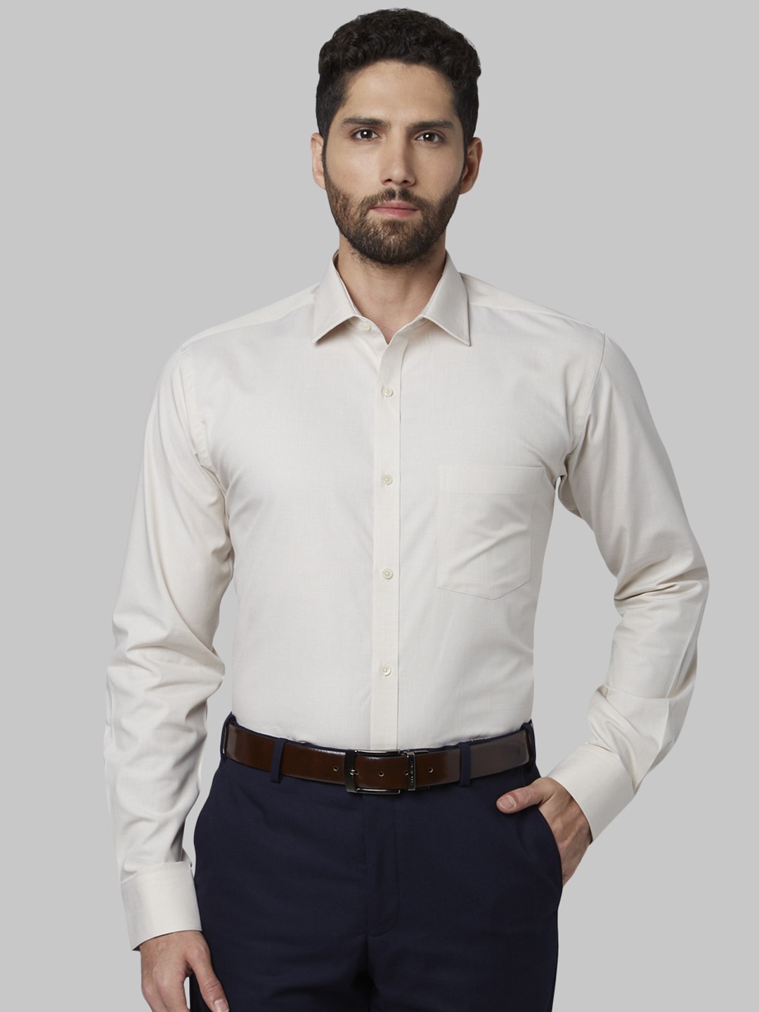 

Park Avenue Men Yellow Slim Fit Solid Formal Shirt