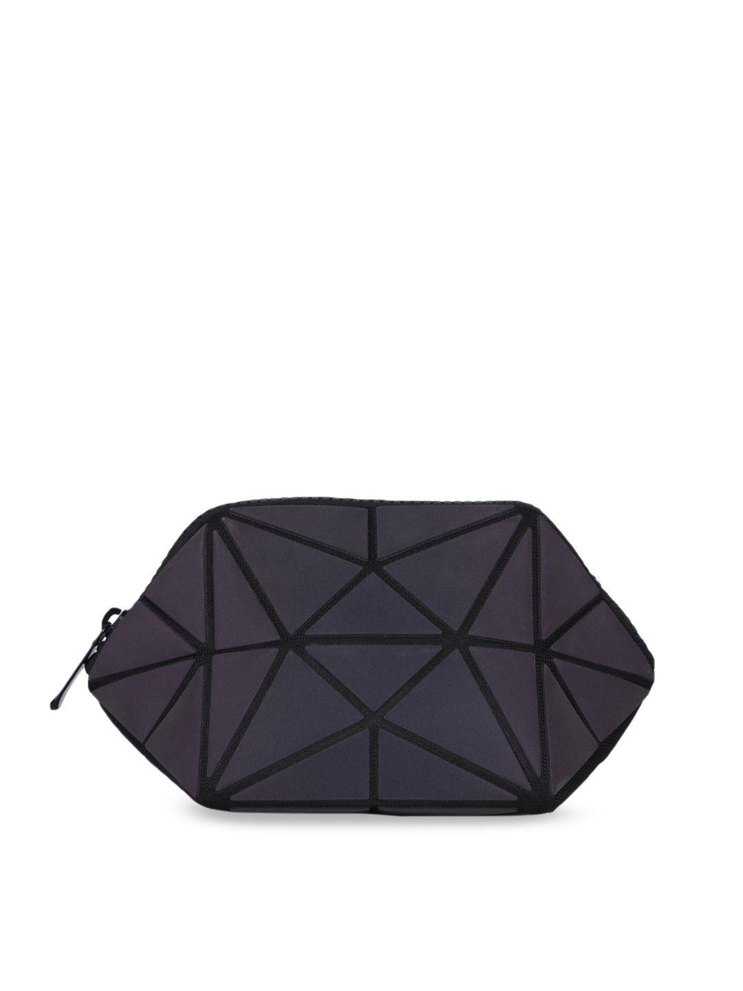 

BAOMI Grey Geometric Range Non Reflective Cosmetic Pouch
