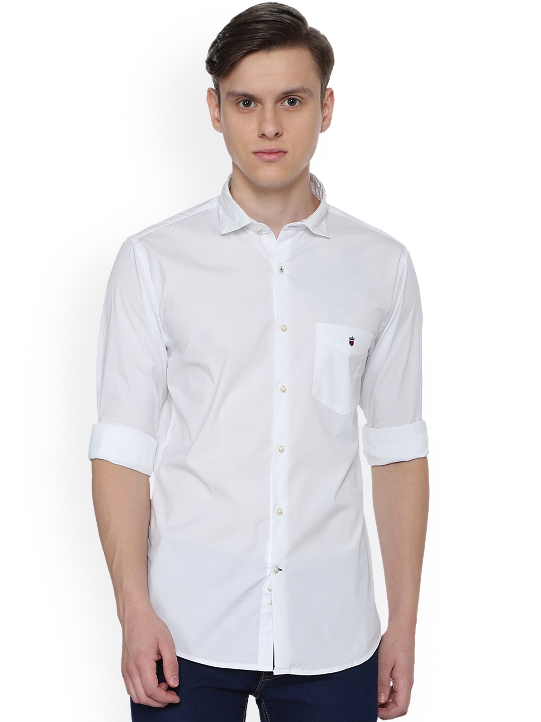 

Louis Philippe Sport Men White Slim Fit Solid Casual Shirt