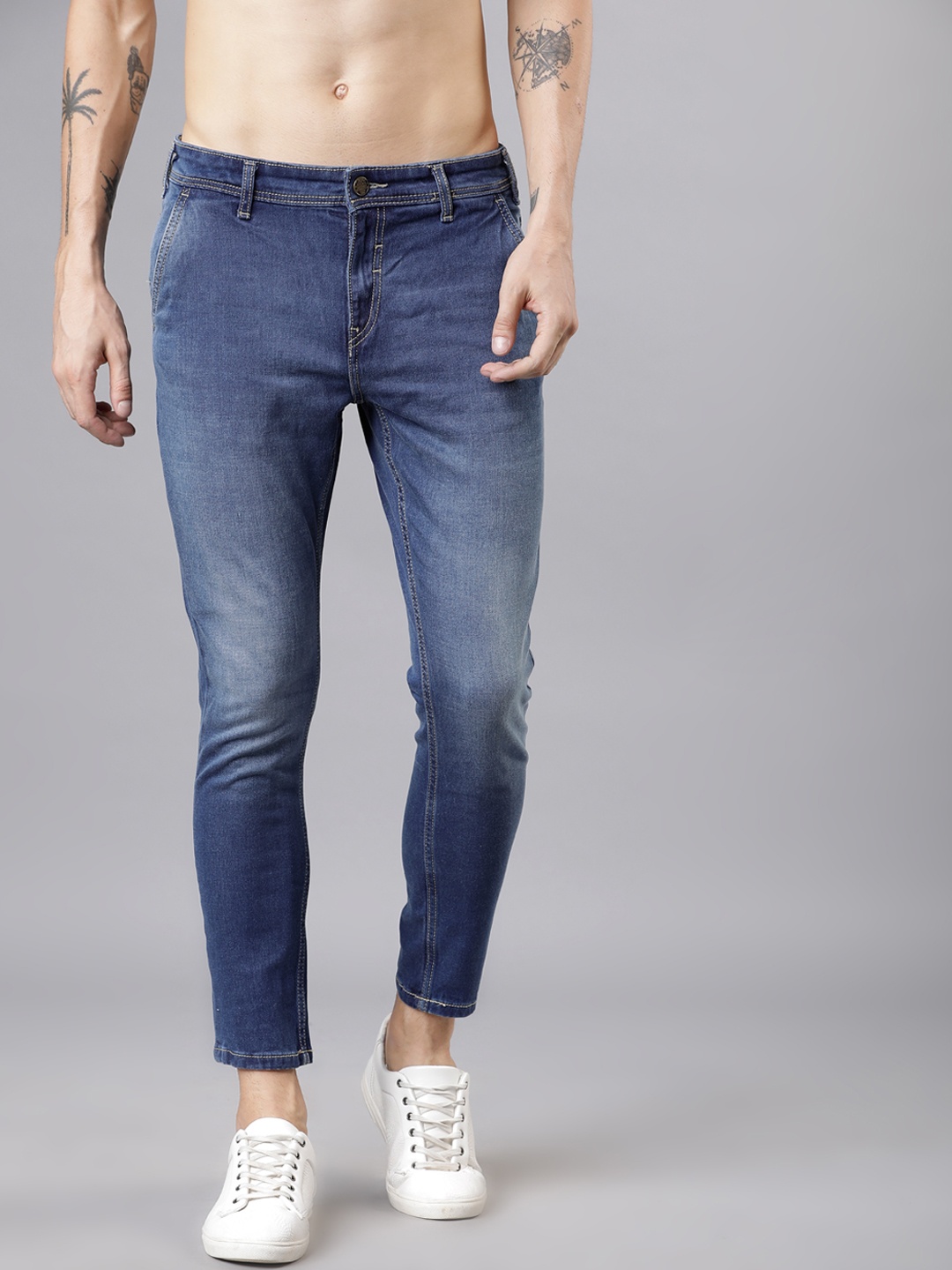 

LOCOMOTIVE Men Blue Slim Fit Mid-Rise Clean Look Stretchable Jeans
