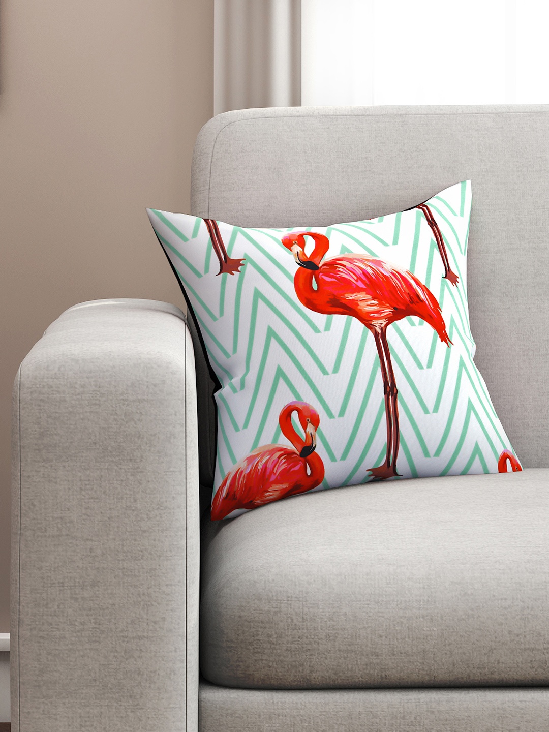 

SEJ by Nisha Gupta Blue Single Abstract Square Cushion Covers