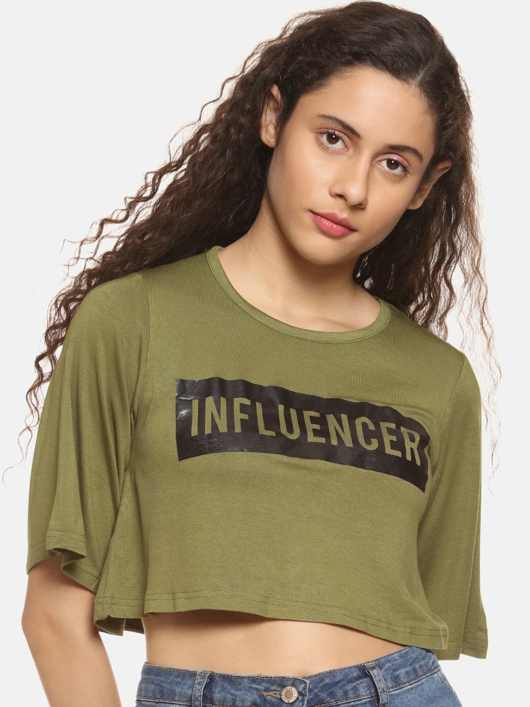 

Campus Sutra Women Green Printed Top