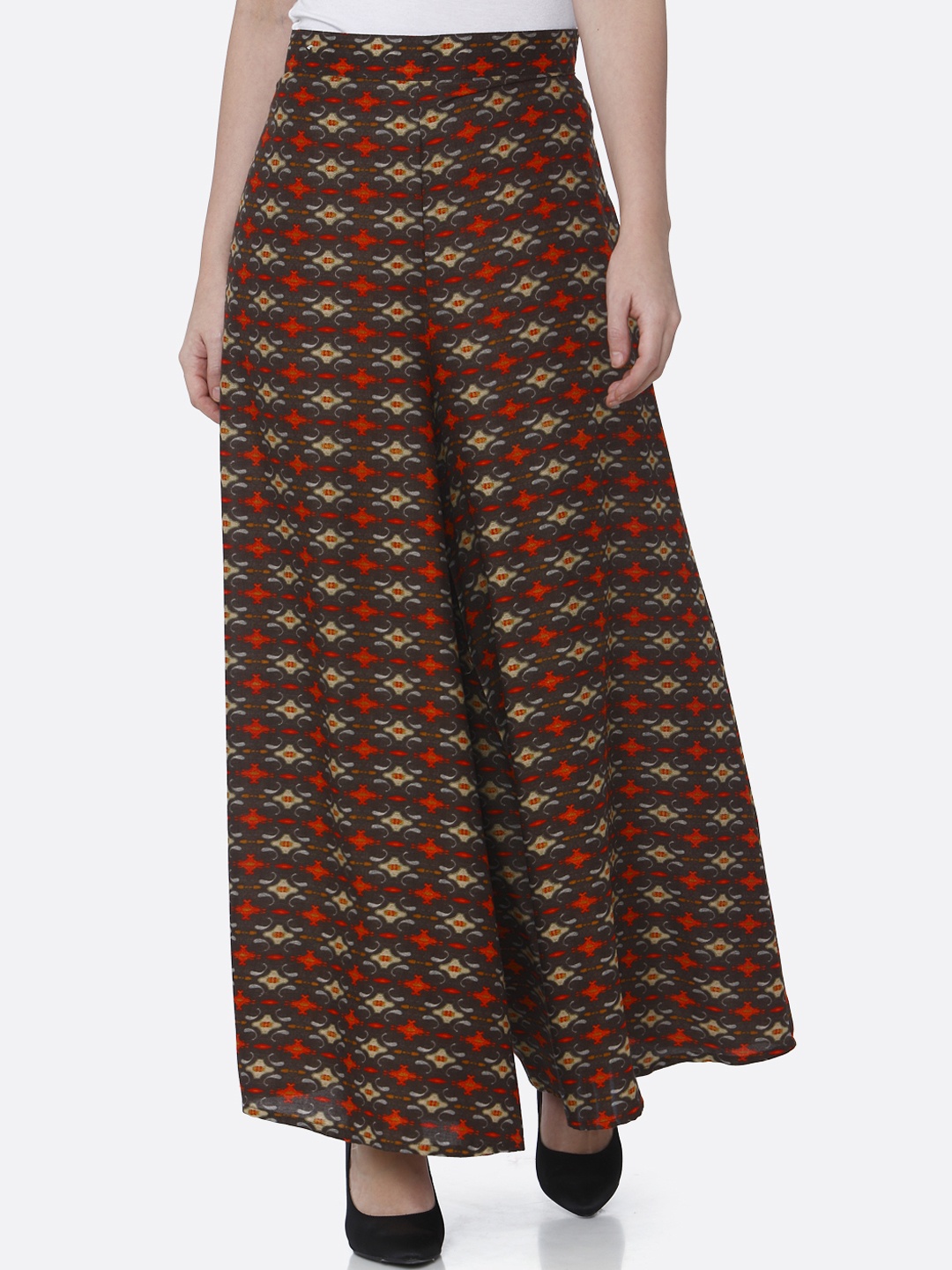 

shiloh Women Multicoloured Printed Flared Palazzos, Multi