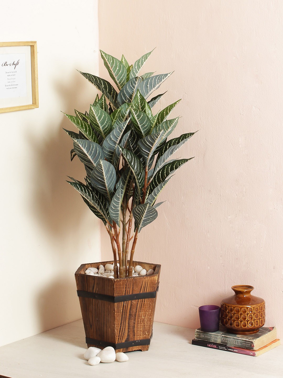 

Fourwalls Green Decorative Artificial Quercus Floor Plant Without Pot