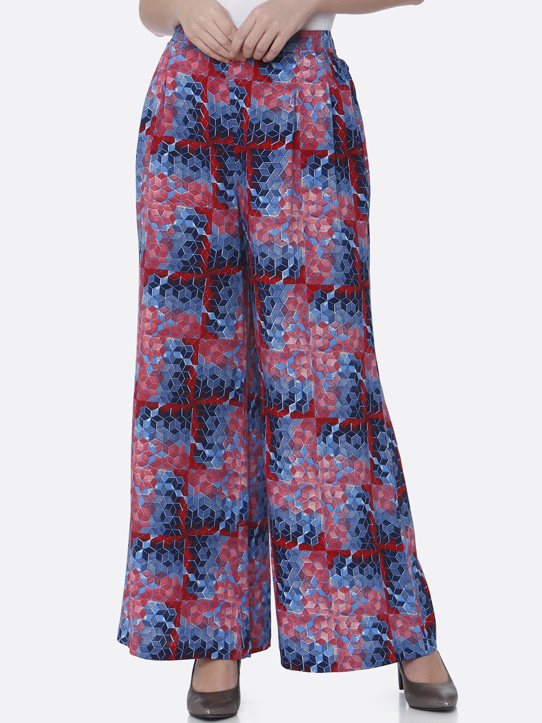 

shiloh Women Multicoloured Flared Printed Palazzos, Multi