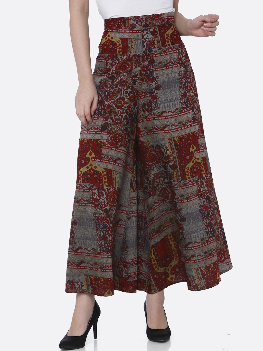 

shiloh Women Multicoloured Flared Printed Palazzos, Multi