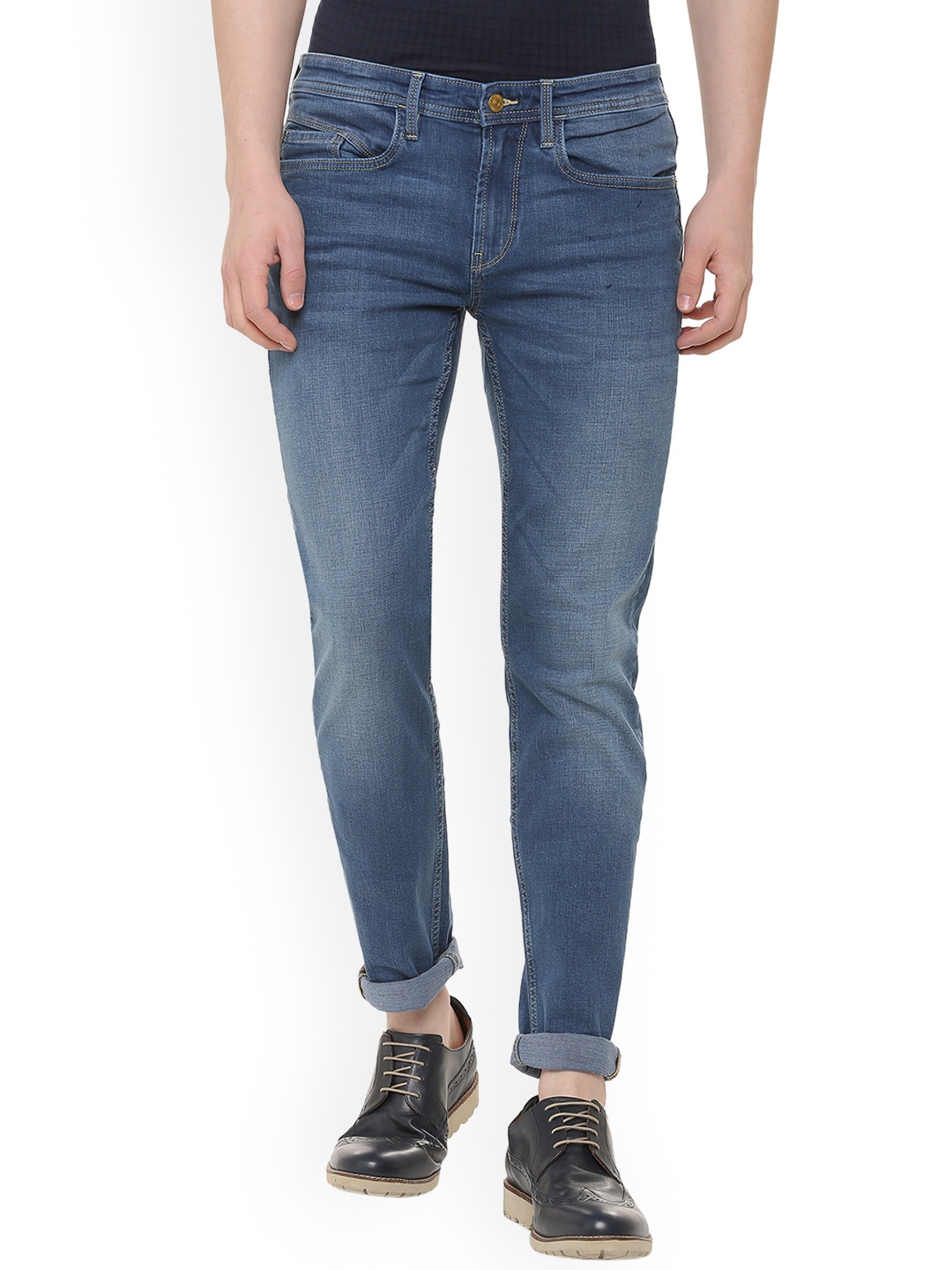 

Allen Solly Men Blue Skinny Fit Mid-Rise Clean Look Jeans
