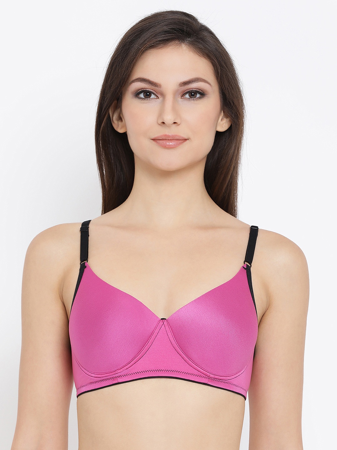 

Clovia Padded Non-Wired Printed Multiway T-Shirt Bra, Pink