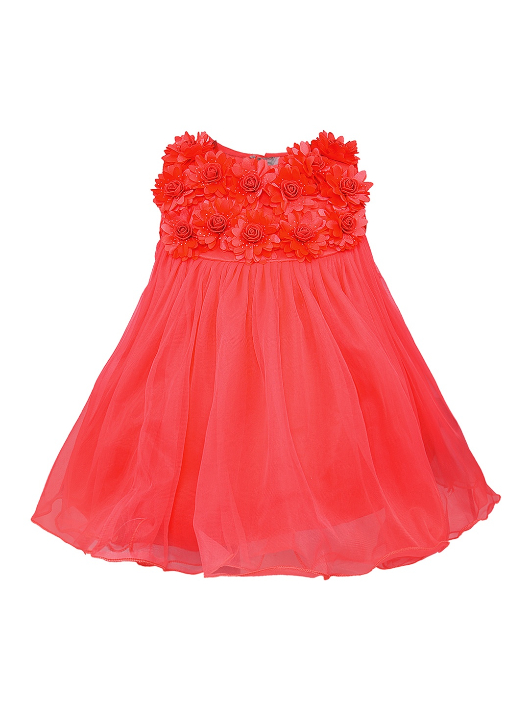 

Wish Karo Girls Red Embellished Fit and Flare Dress