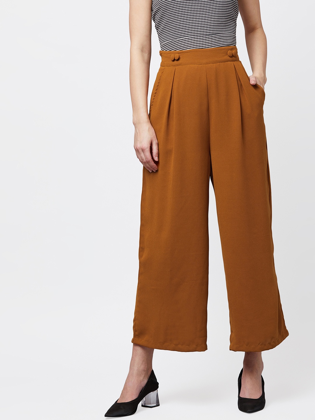 

RARE Women Brown Regular Fit Solid Culottes