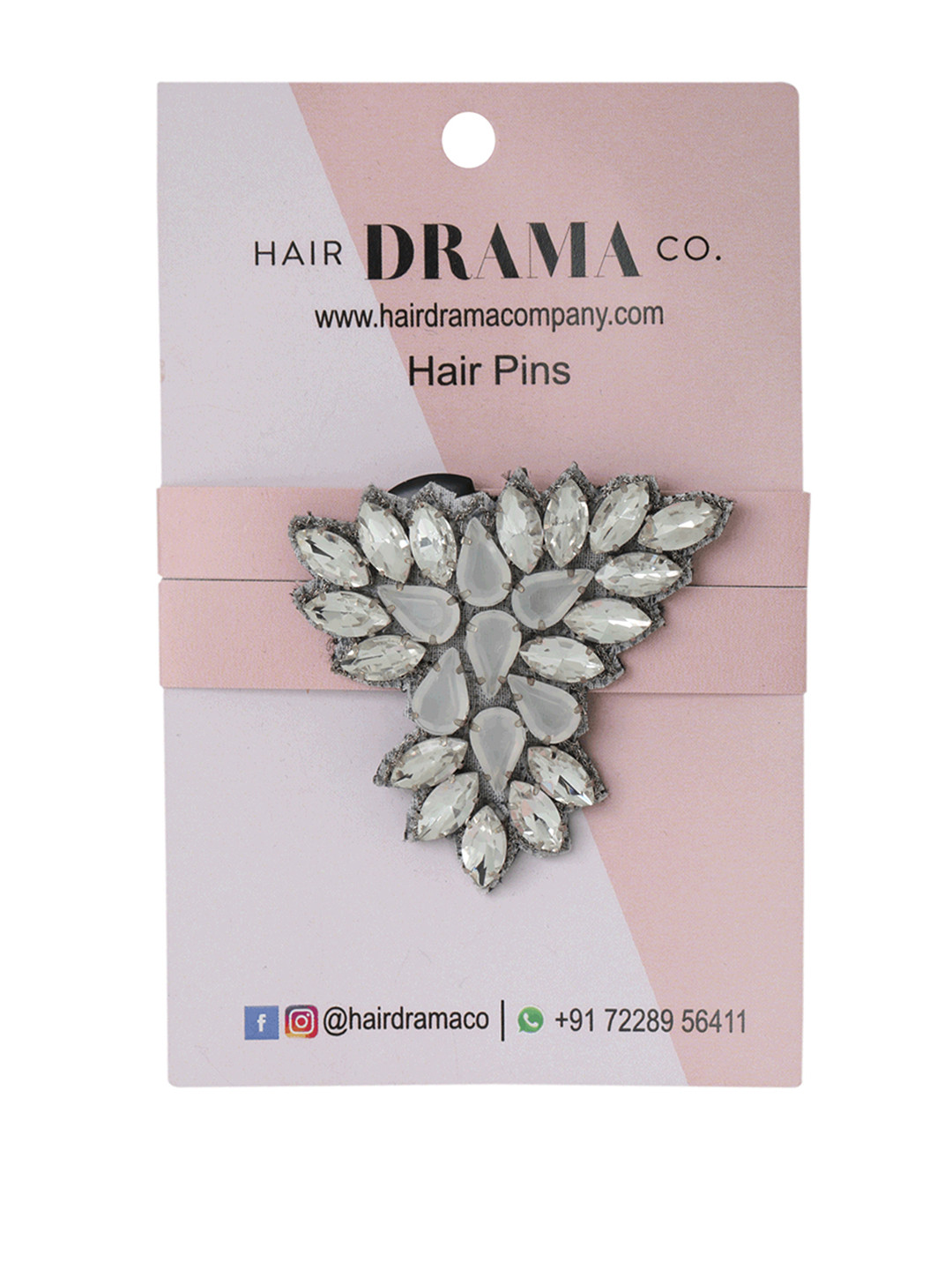 

Hair Drama Company White Crystal Hair Clip