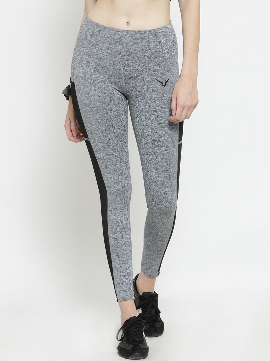 

Invincible Women Grey Melange Solid Ankle-Length Leggings