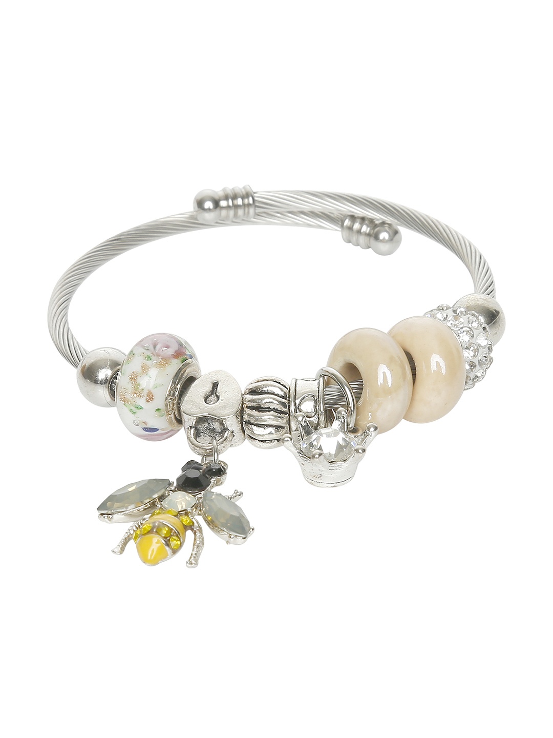

Moon Dust Silver-Plated Brass Silver-Plated Bangle-Style Bracelet