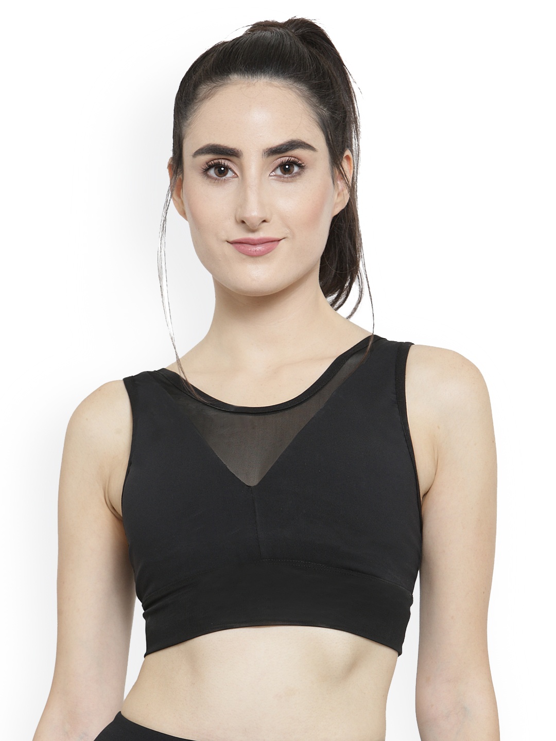 

Invincible Women Jubliee Mesh Mix Sports Bra, Black
