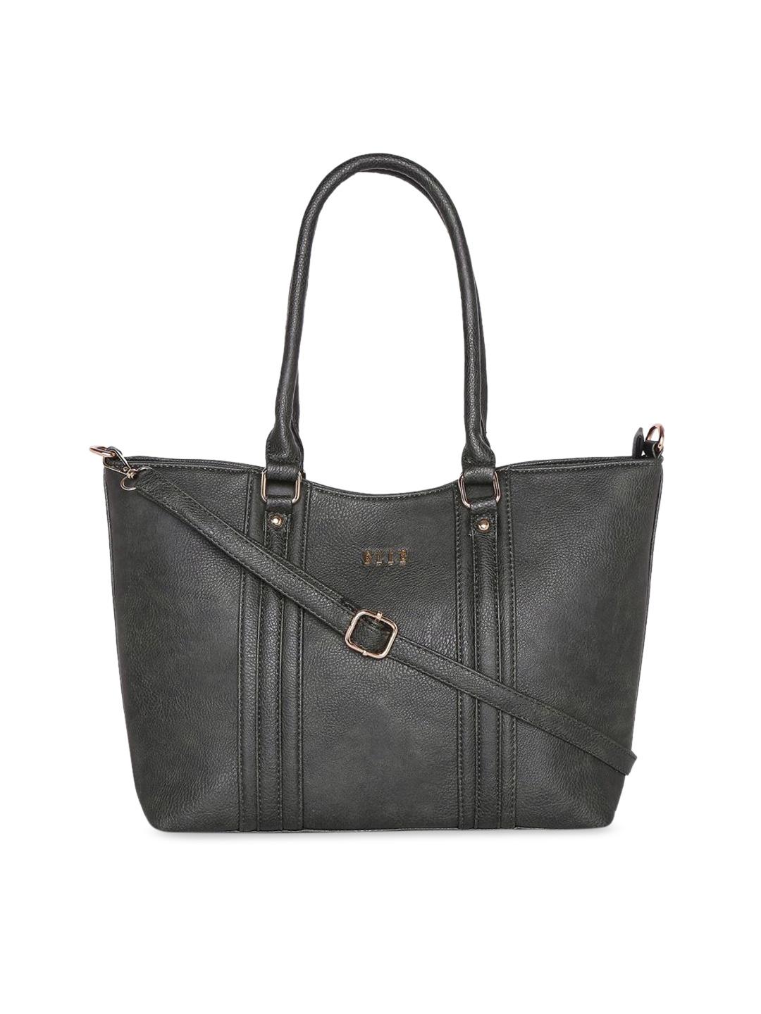 

ELLE Charcoal Grey Solid Shoulder Bag
