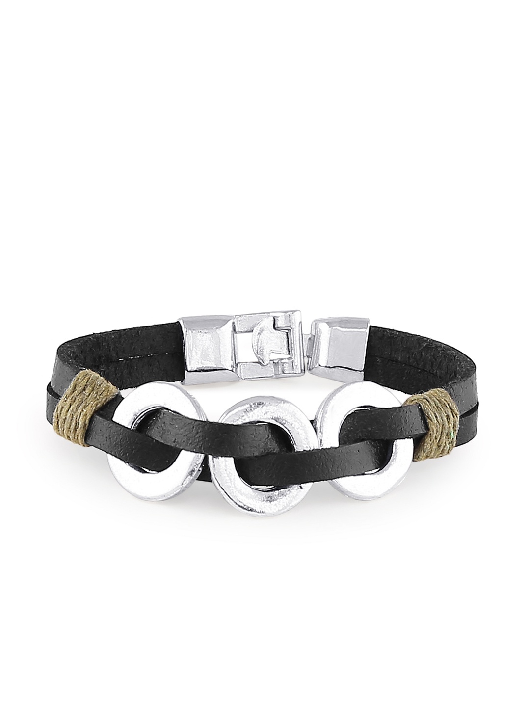 

bodha Black Leather Wraparound Bracelet