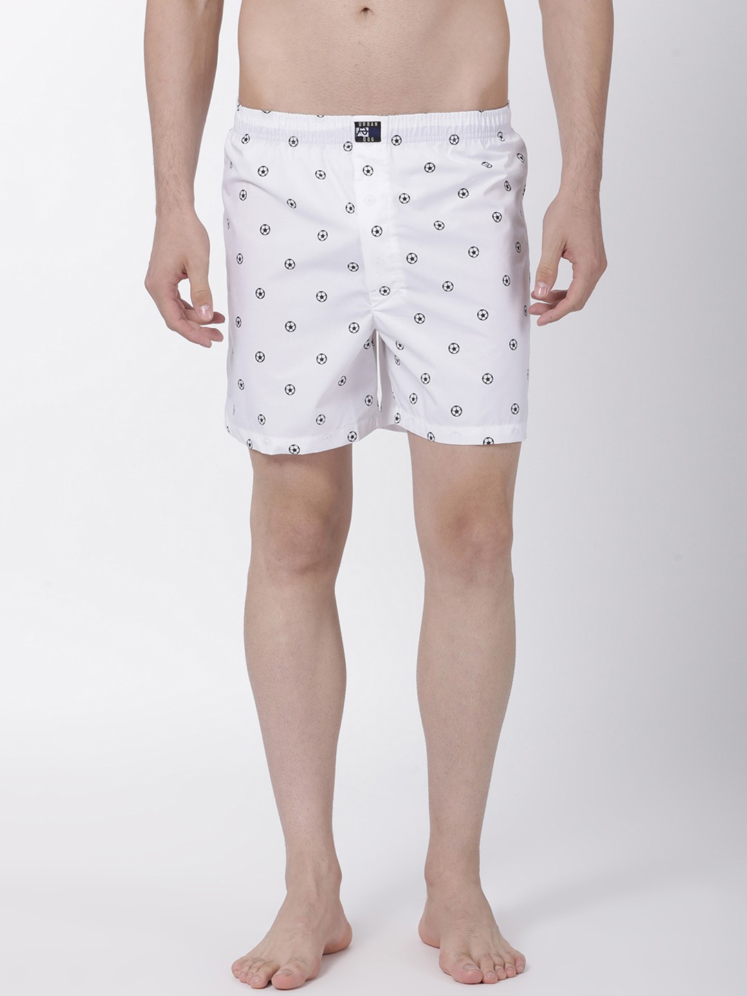 

Urban Dog Men White Printed Pure Cotton Boxers UDBX145