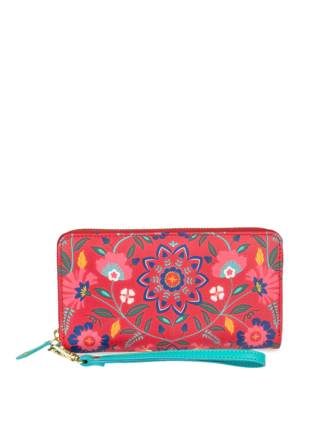 

Chumbak Women Red Printed Zip Around Wallet