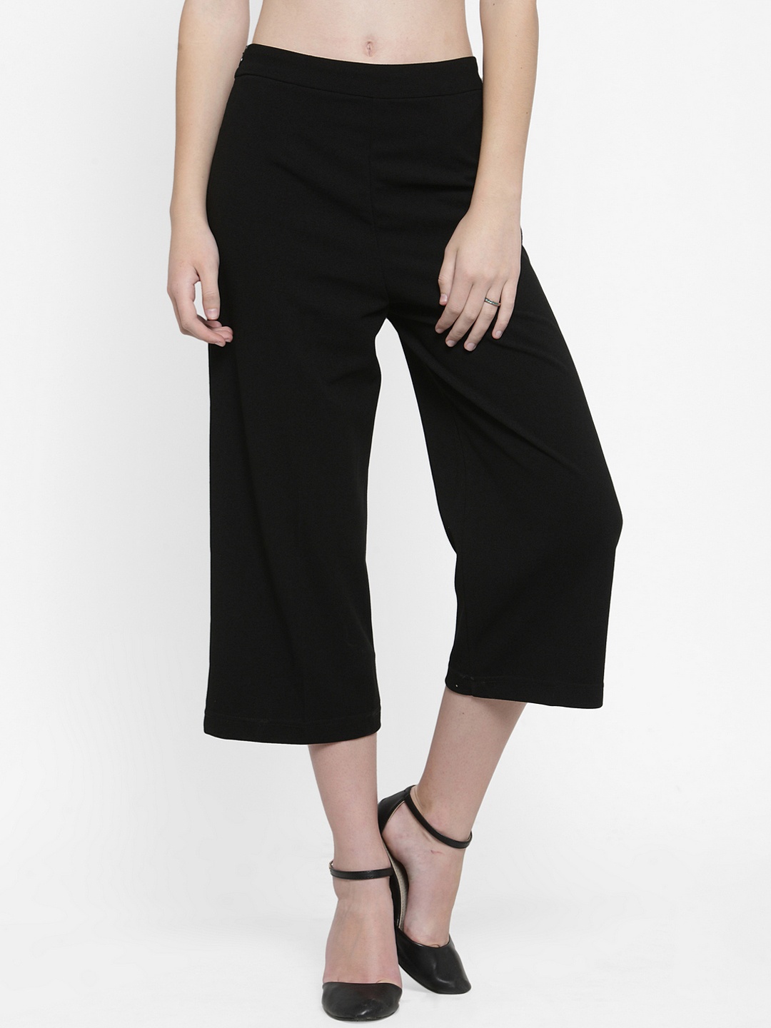 

DUDITI Women Black Straight Solid Palazzos