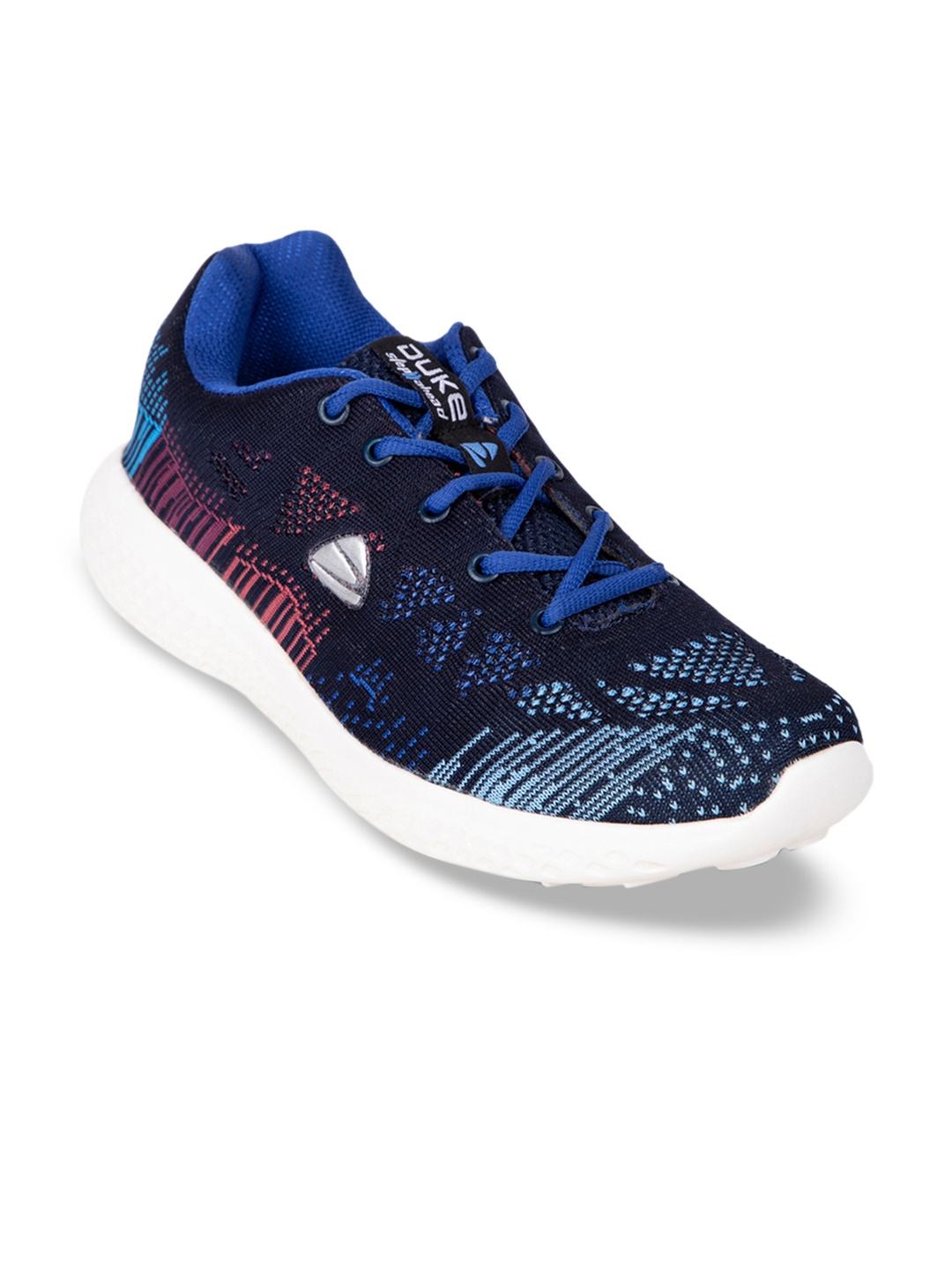 

Duke Men Navy Blue Textile Running Shoes