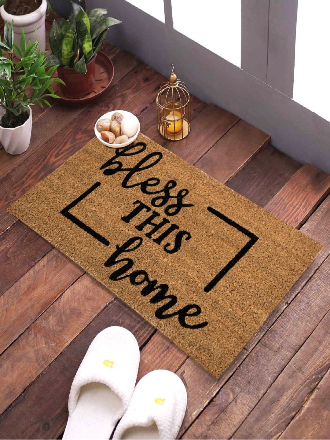 

SWHF Brown Rectangular Anti-Skid Coir Doormat