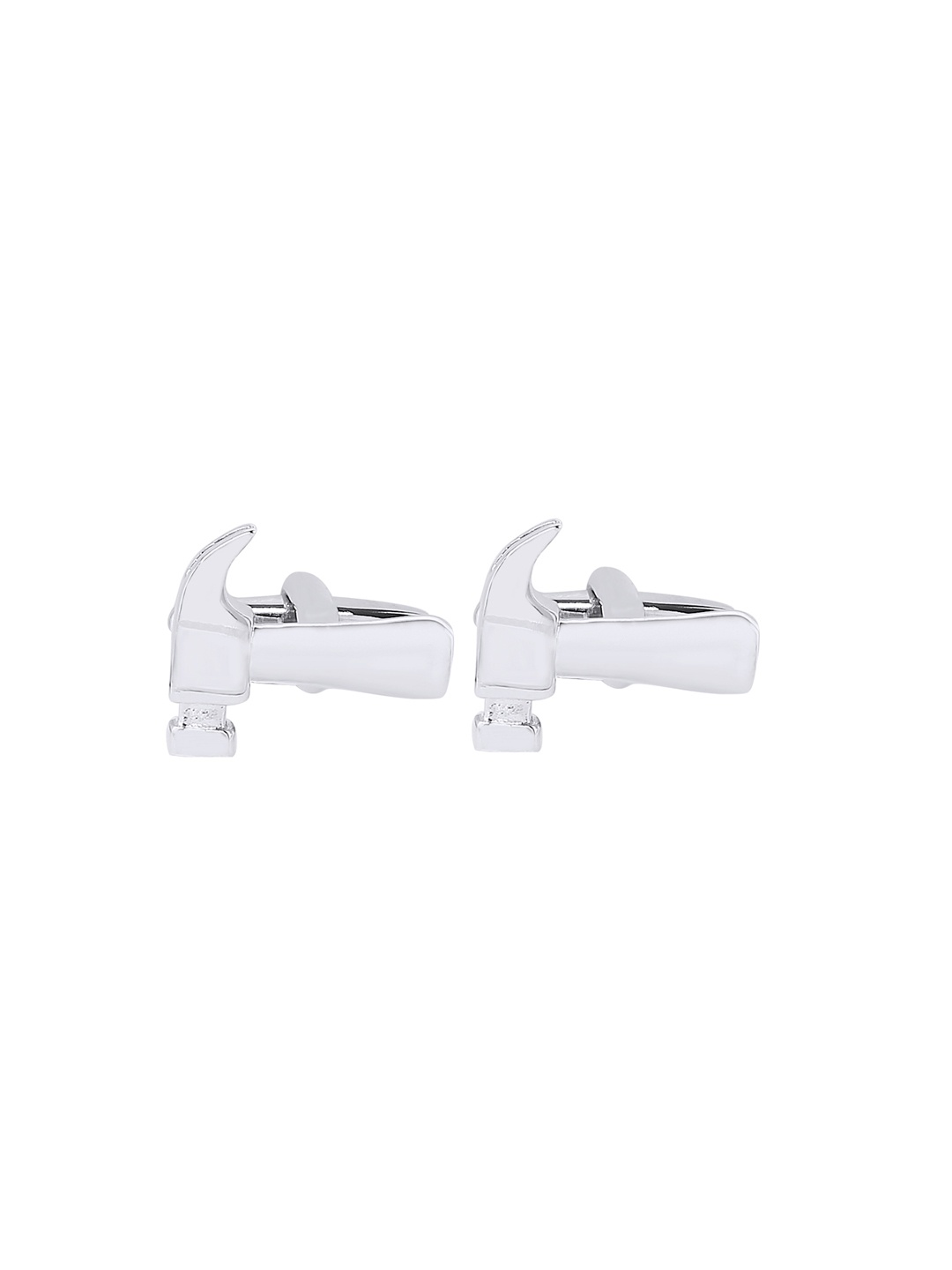 

bodha Silver-Toned Quirky Cufflinks