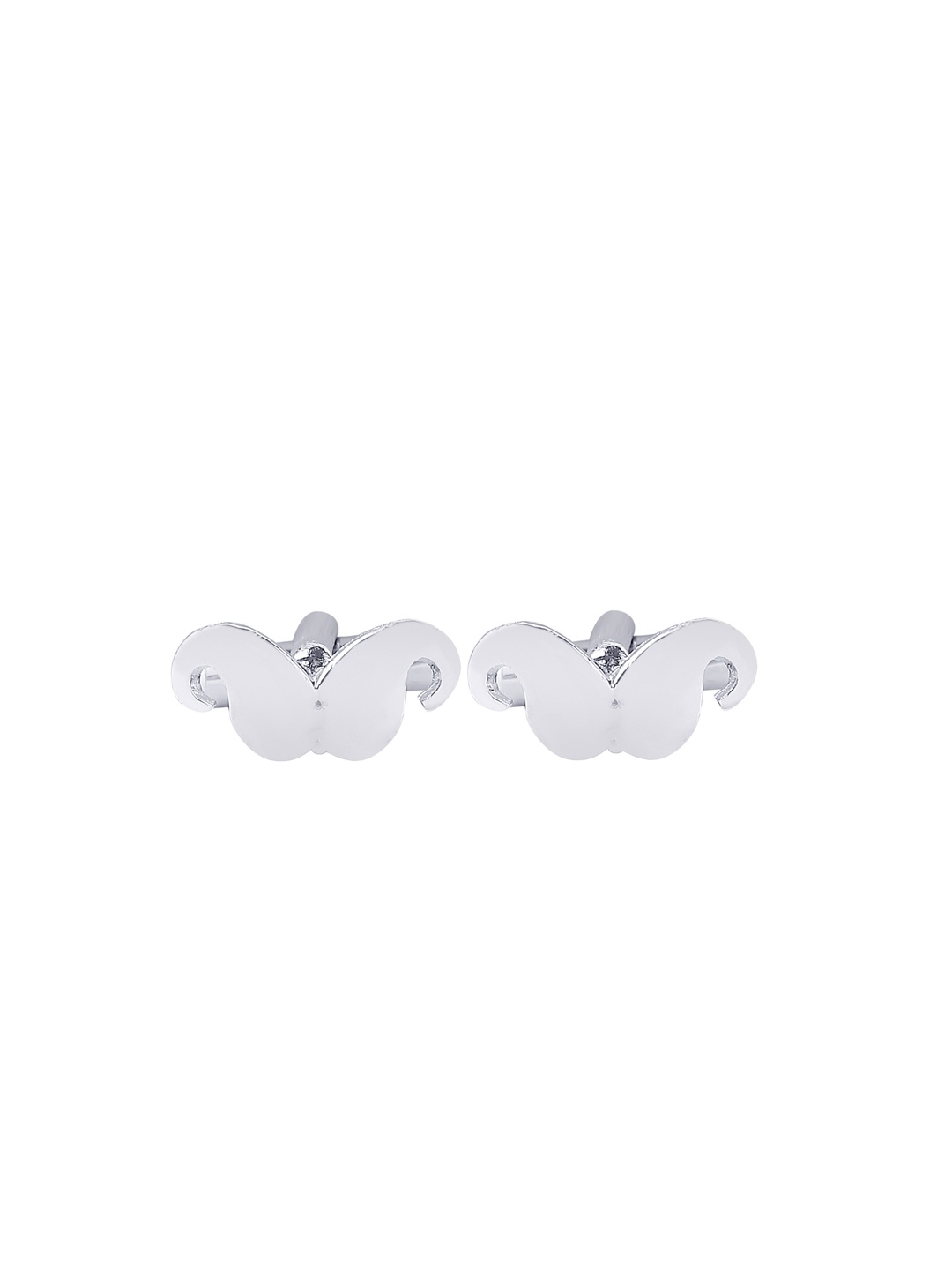 

bodha Silver-Toned Quirky Cufflinks