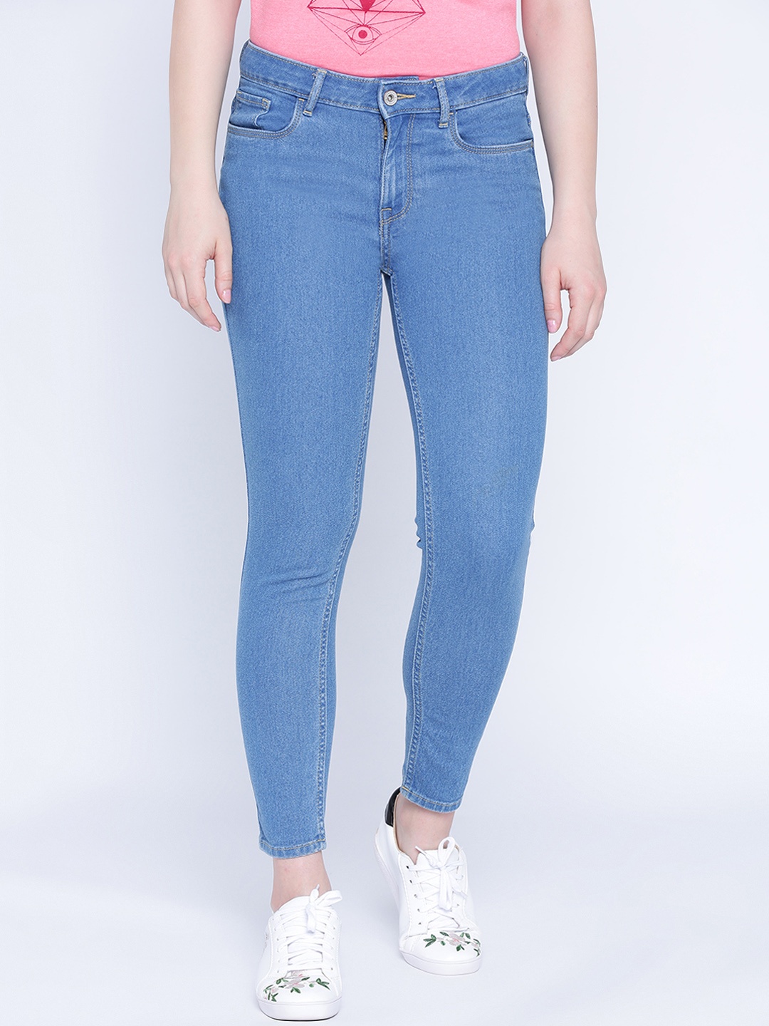 

Newport Women Blue Skinny Fit Mid-Rise Clean Look Jeans