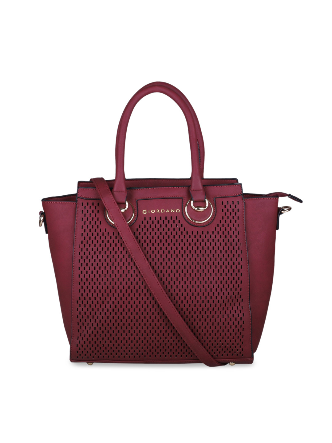 

GIORDANO Burgundy Solid Handheld Bag