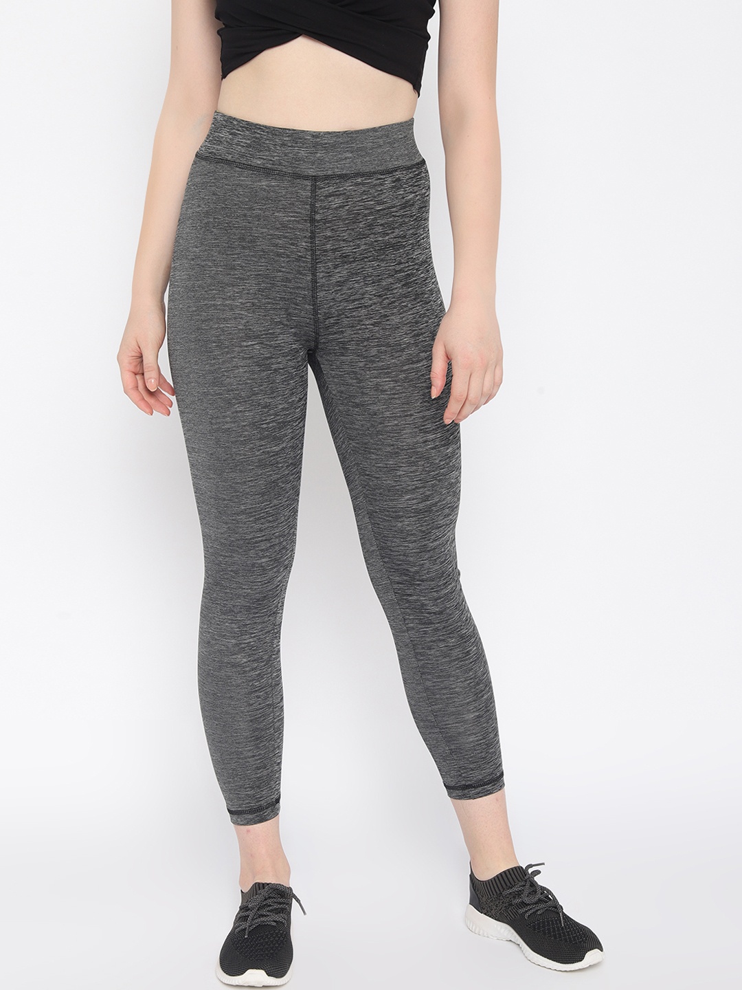

Newport Women Grey Melange Solid Skinny-Fit Track Pants