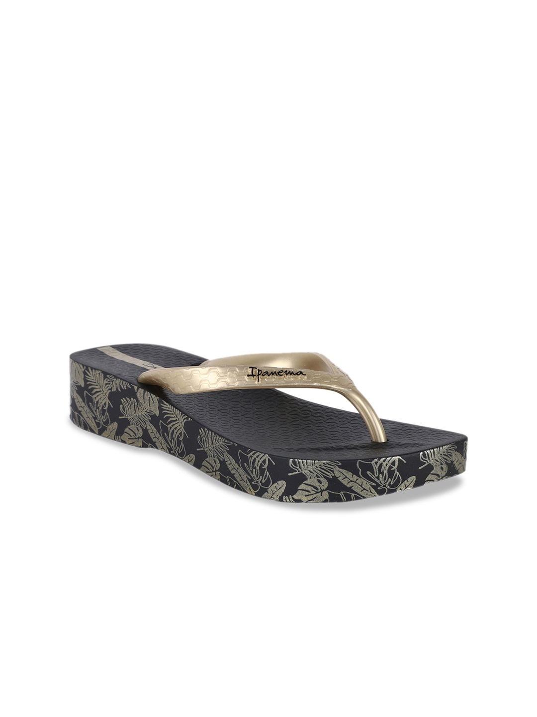 

iPanema Women Gold-Toned Self Design Thong Flip-Flops