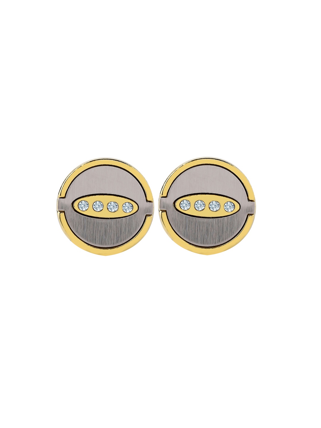 

bodha Gold-Toned Round Cufflinks