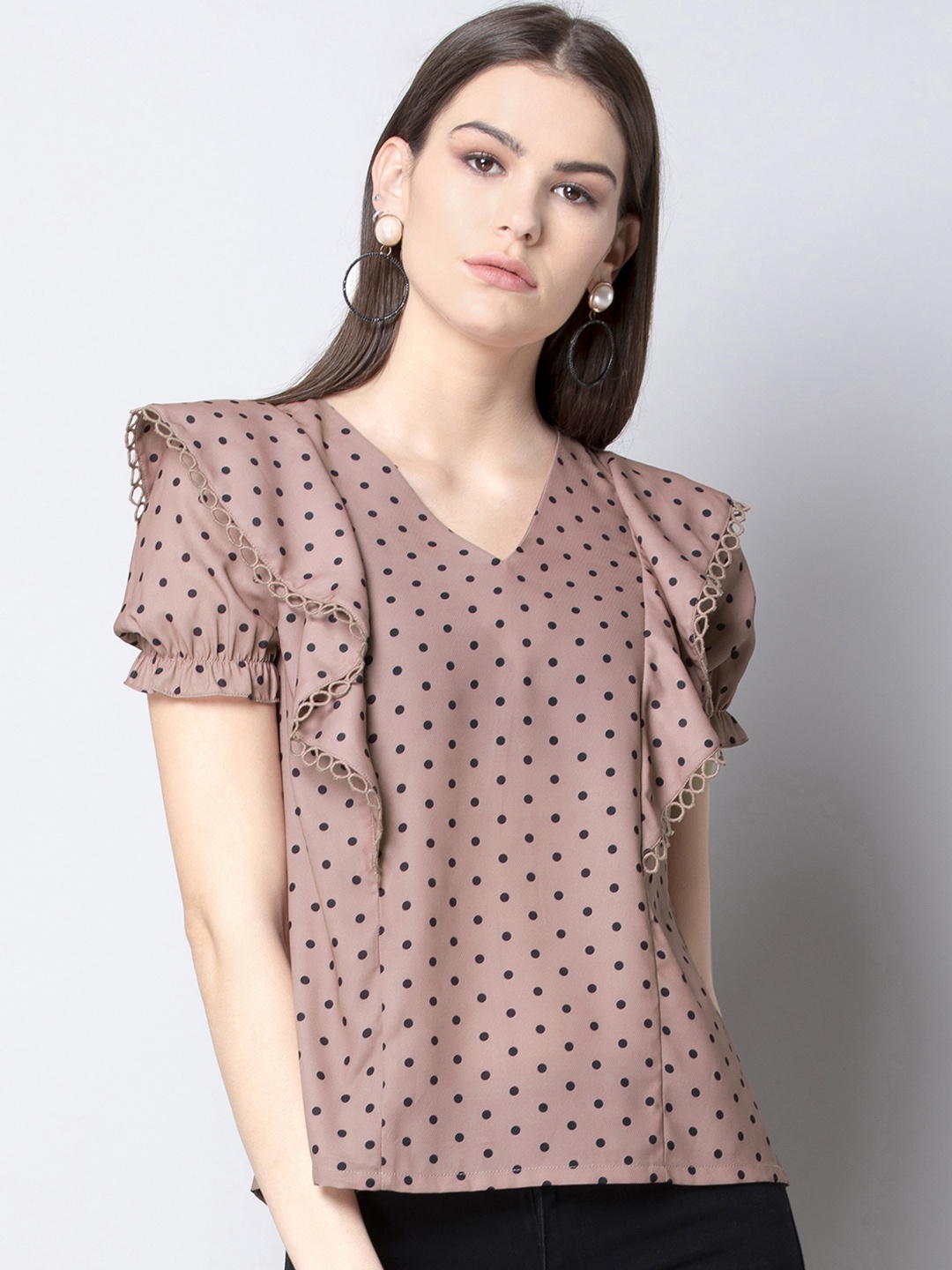 

FabAlley Women Pink Printed A-Line Top