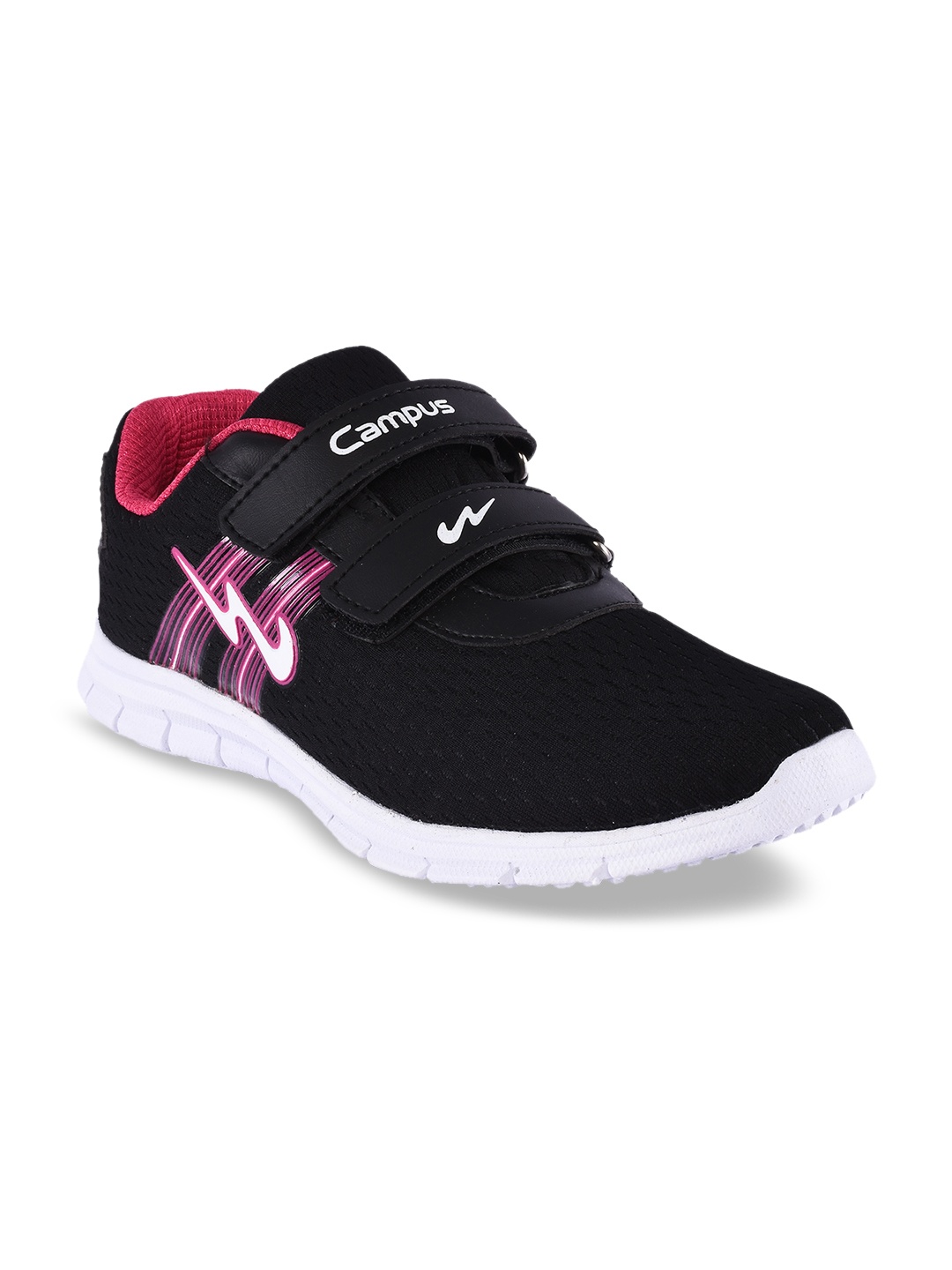 

Campus Women Black Mesh Running Shoes