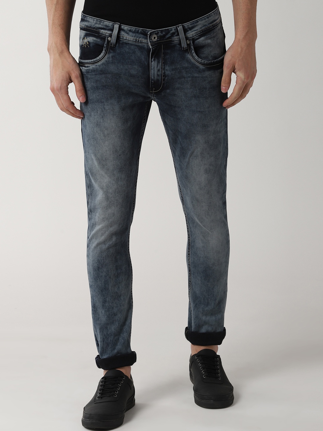 

Peter England Men Blue Skinny Fit Mid-Rise Clean Look Jeans
