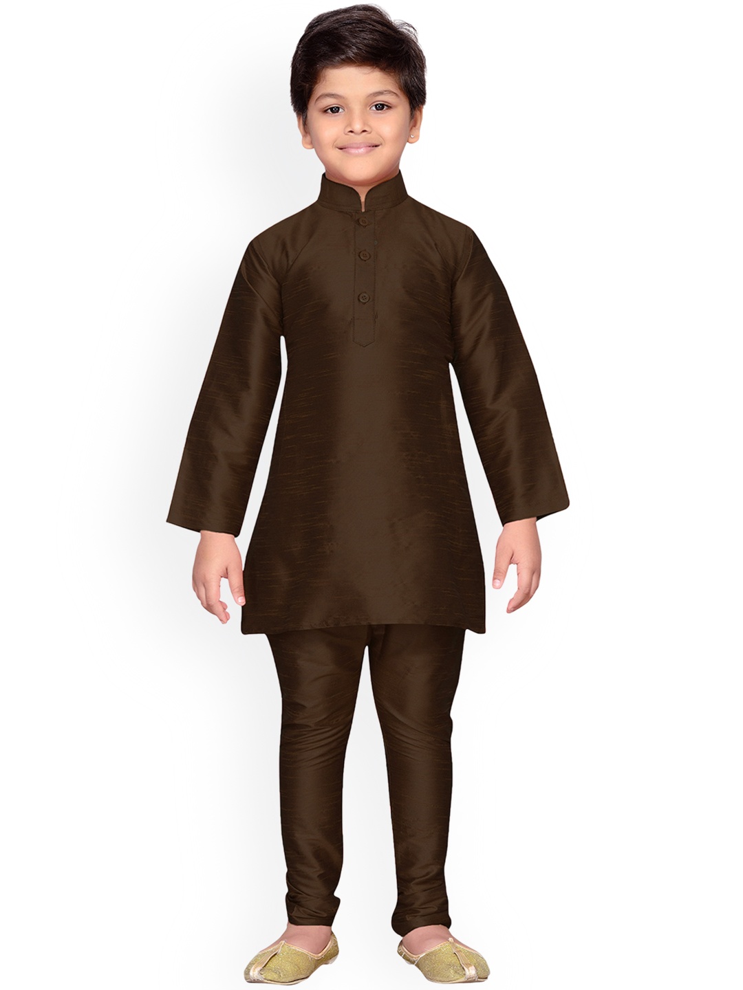 

Kidling Boys Brown Solid Kurta with Pyjamas