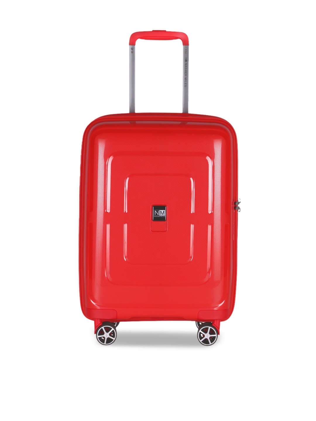 

Nasher Miles Red Solid Hard-Sided Large Trolley Bag