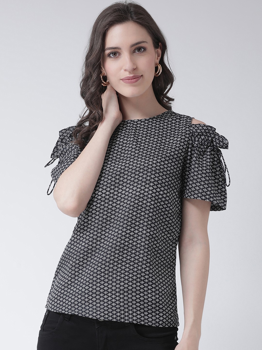 

The Vanca Women Black Printed Top