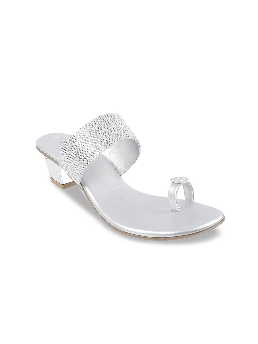 

Mochi Women Silver-Toned Solid Heels