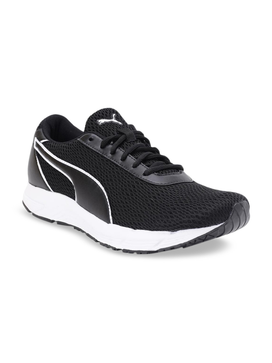 

Puma Men Black Mesh Metal Knit Running Shoes