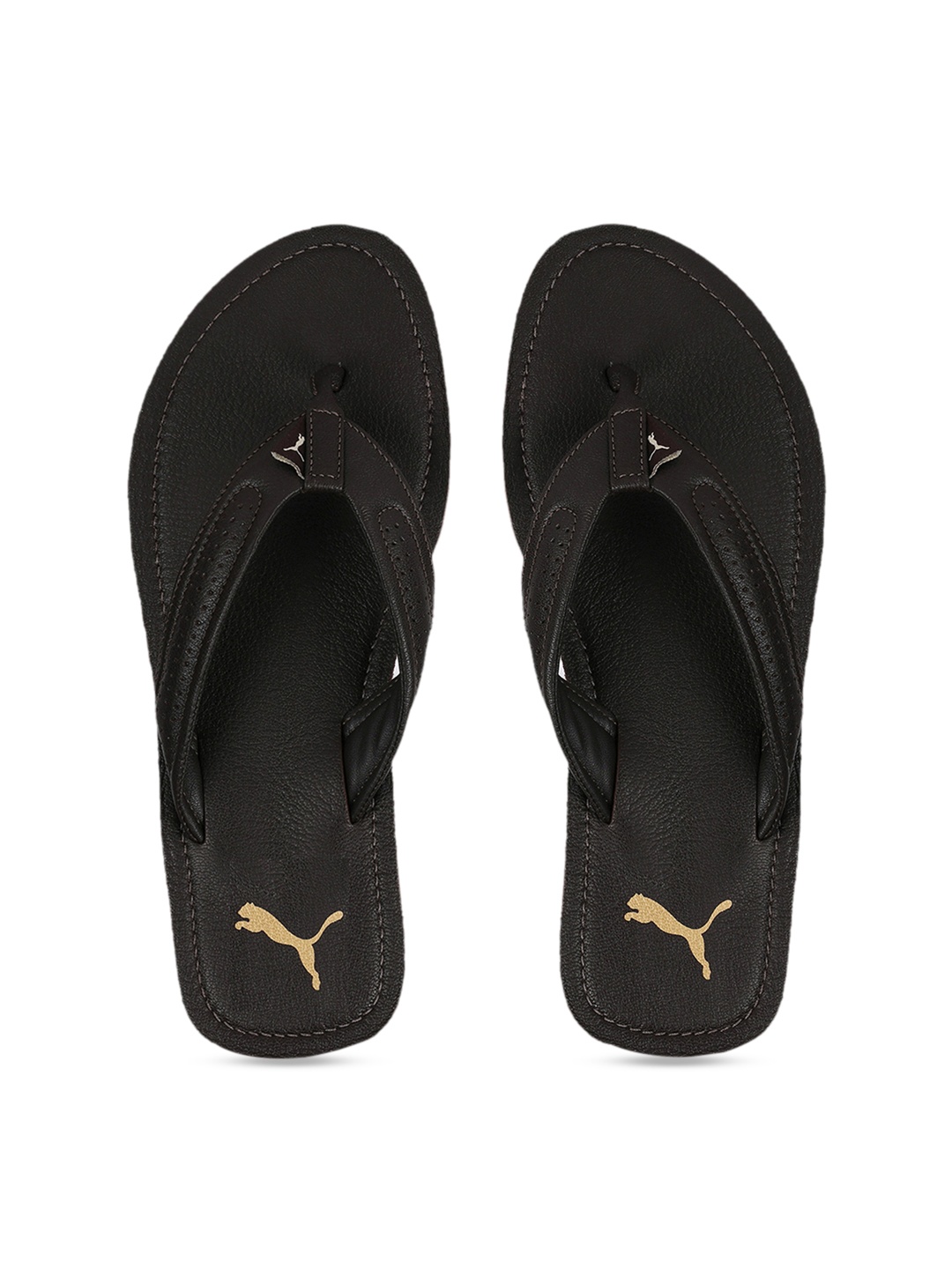 Puma Men Brown Solid Thong Flip-Flops